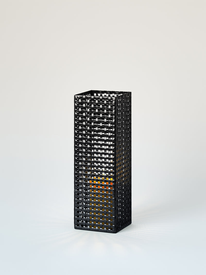 T37 Square Woven Candle Holder