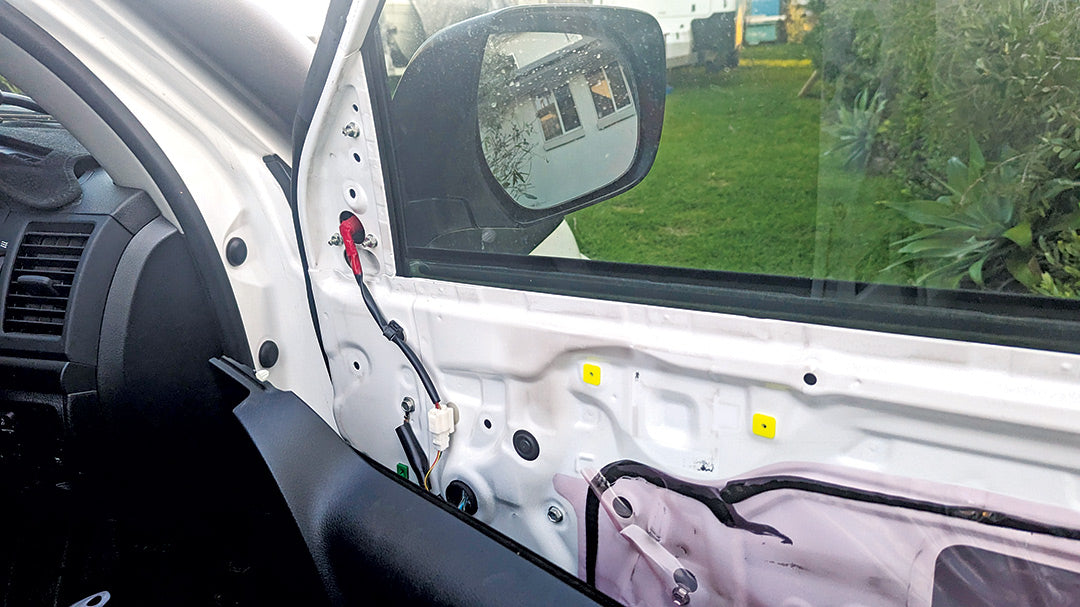 Step 1: Remove door panel to access fastenings