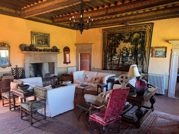 drawing room in ancient castle