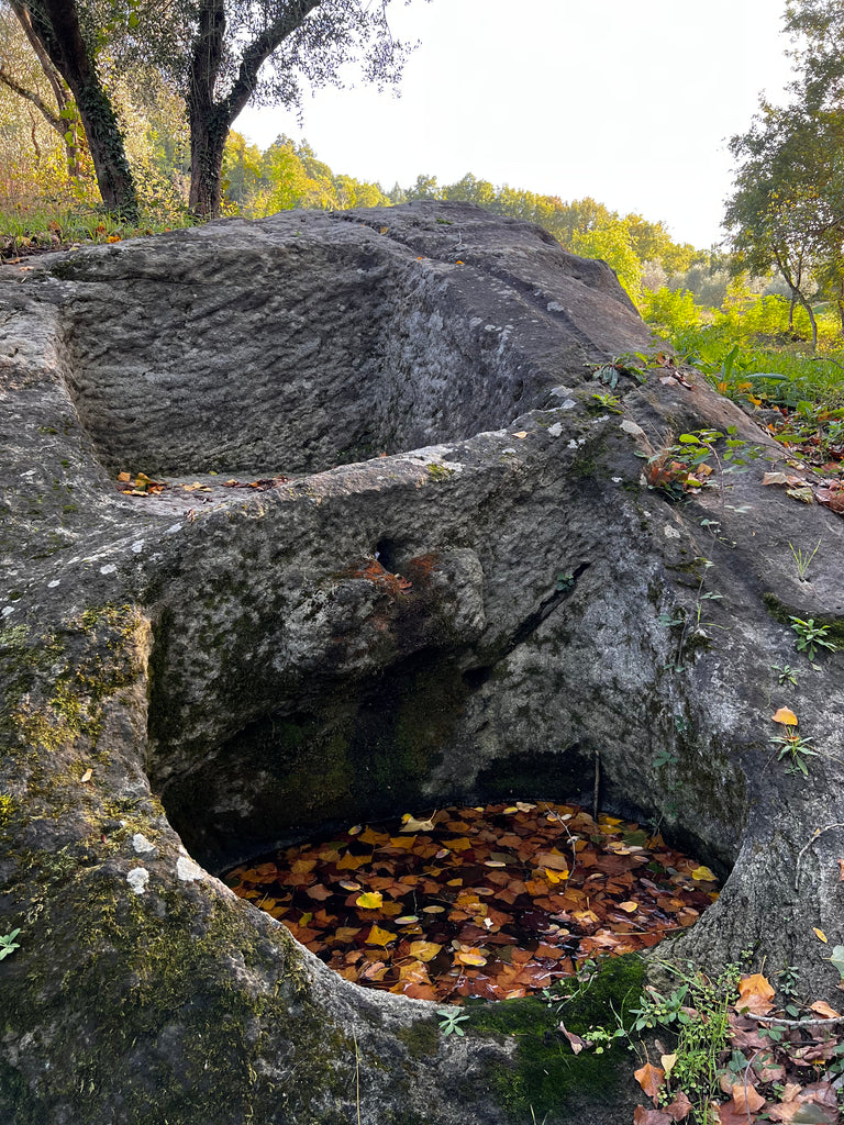 etruscan wine stone