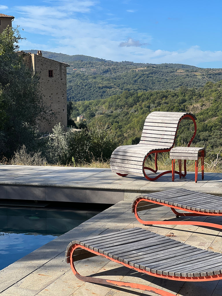 view of the castle from the pool