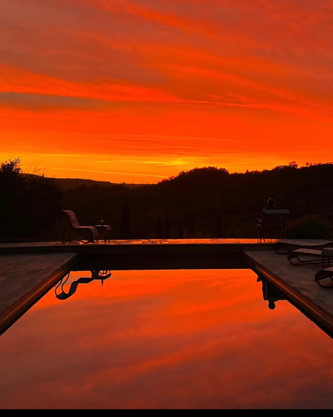 gorgeous sunset from pool