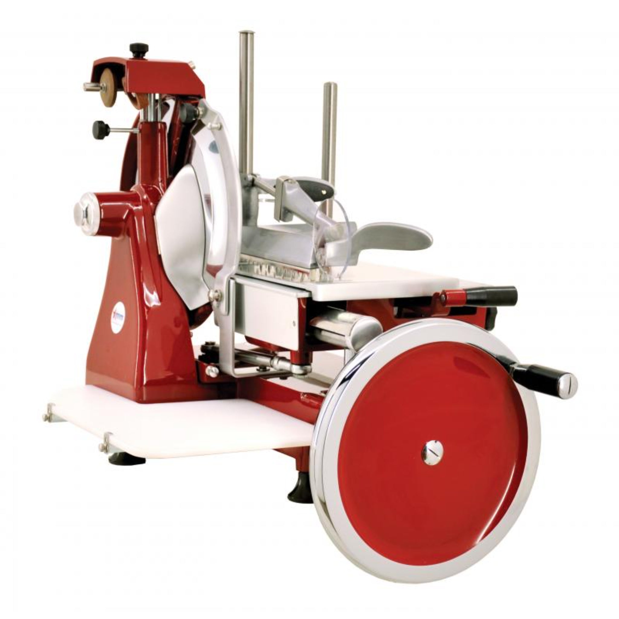 Omcan 14.5″ Blade Volano Manual Slicer, Standard Flywheel, Red