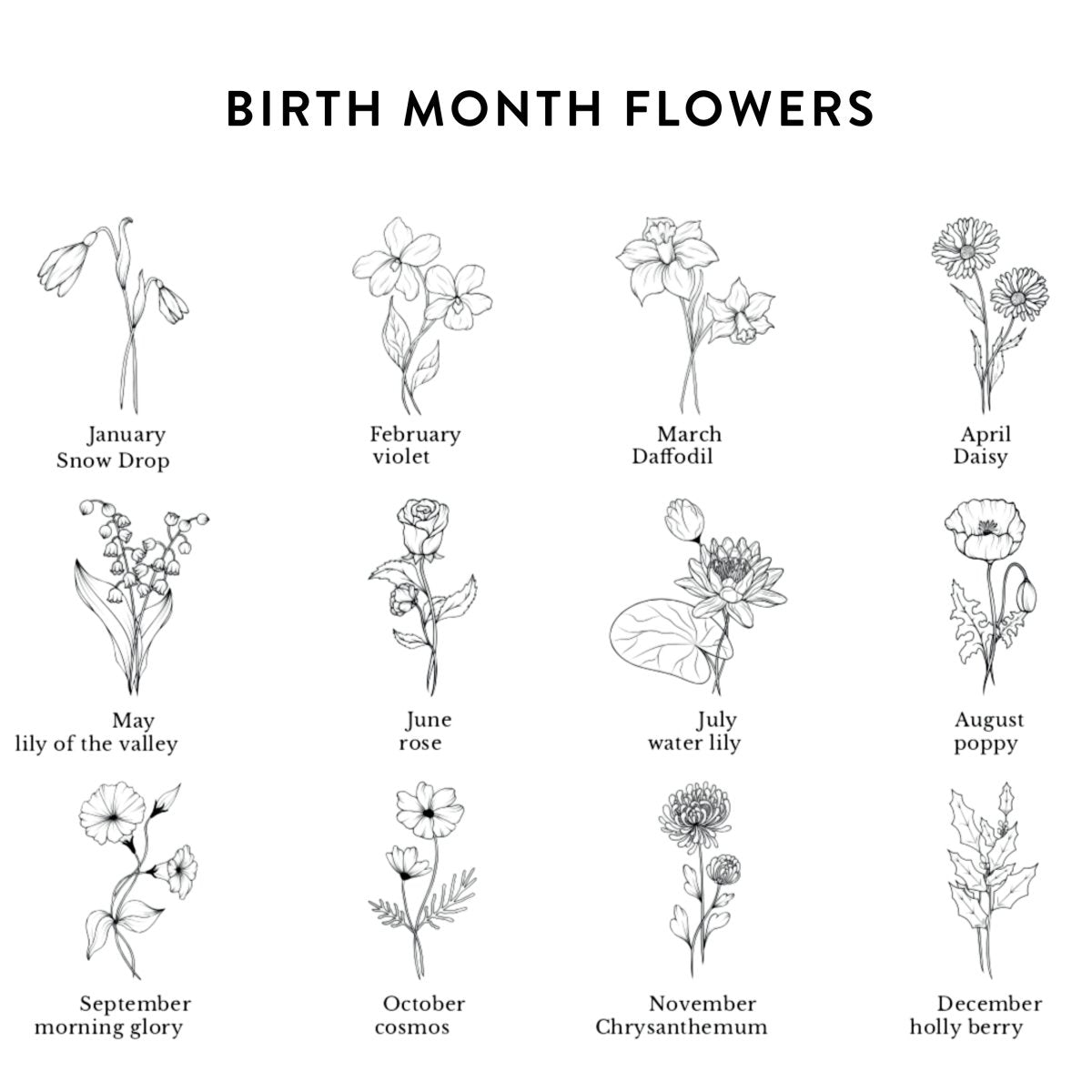 Birth Month Flower Press | Arlo & Co