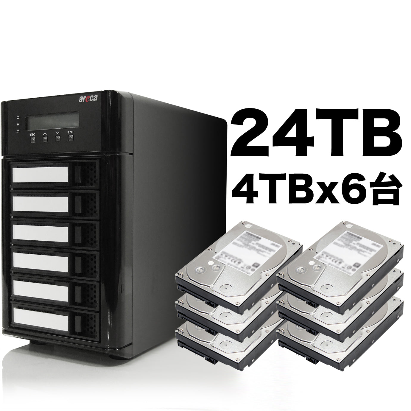 Areca Thunderbolt3 6ベイ RAID 24TB [ARC-8050T3U-6-24T] – 秋葉館