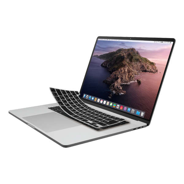 MacBook Pro 16インチ用シリコンキーボードカバー ブラック/クリア