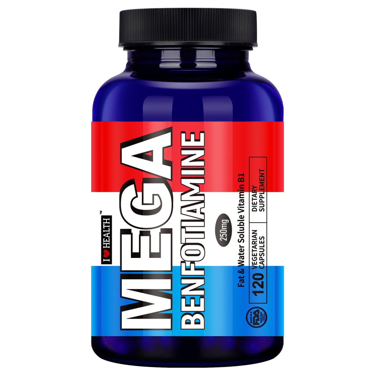 I Love Health mega benfotiamine 250 mg 120 vegetarian capsules