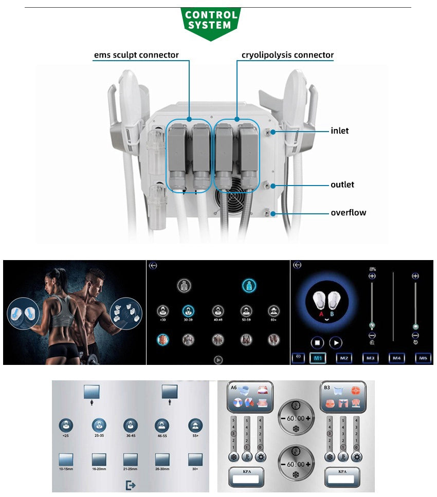 Système de sculpture corporelle EMS avec Cryothérapie 2 en 1 -4