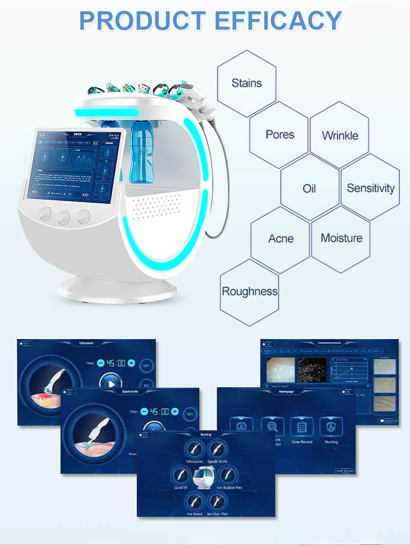 Hydro Facial machine ice blue function