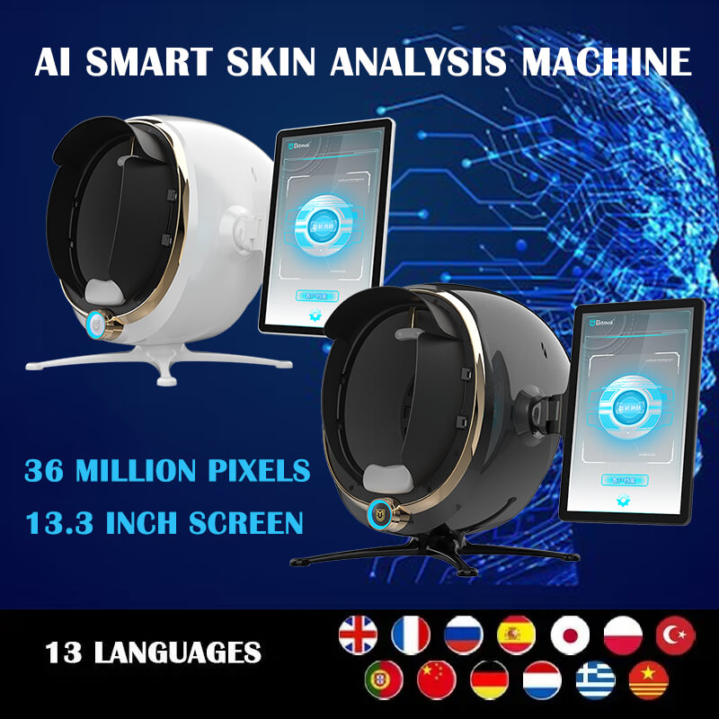 Skin Analysis Machine Moji 13 LANGUAGES