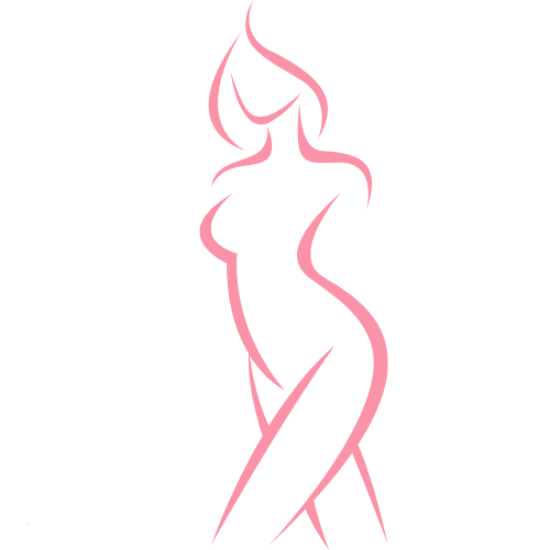 Icon of a chemistry flask with a heart above on a pink background.