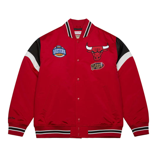 MITCHELL AND NESS NBA Chicago Bulls Satin Bomber Jacket  OJZP5129-CBUYYPPPBLCK - Shiekh