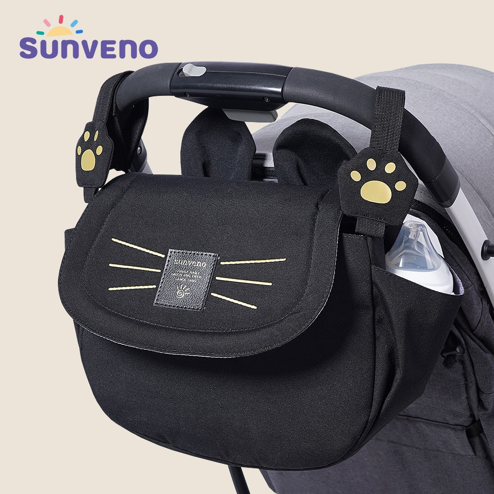 Cat Diaper Bag Large Capacity Travel, Maternity Universal Baby Stroller Bag And Organizer