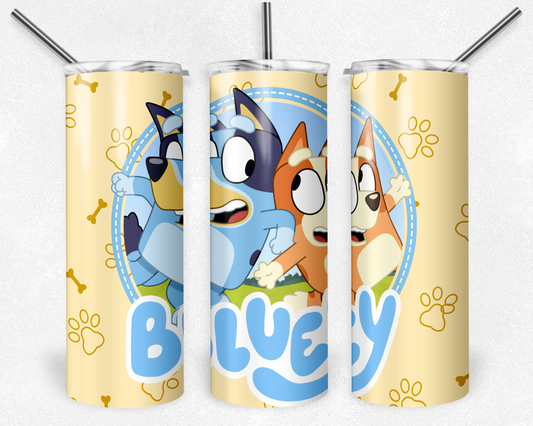 Bluey, 20 oz. Tumbler Wrap Design Templates, PNG Sublimation, straight,  digital download, Kids Design, Cartoon