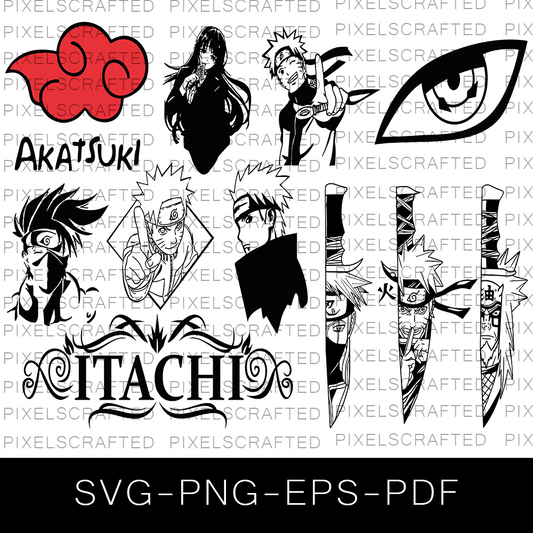 Akatsuki svg, Naruto Svg, Naruto Shippuden Akatsuki svg, svg file