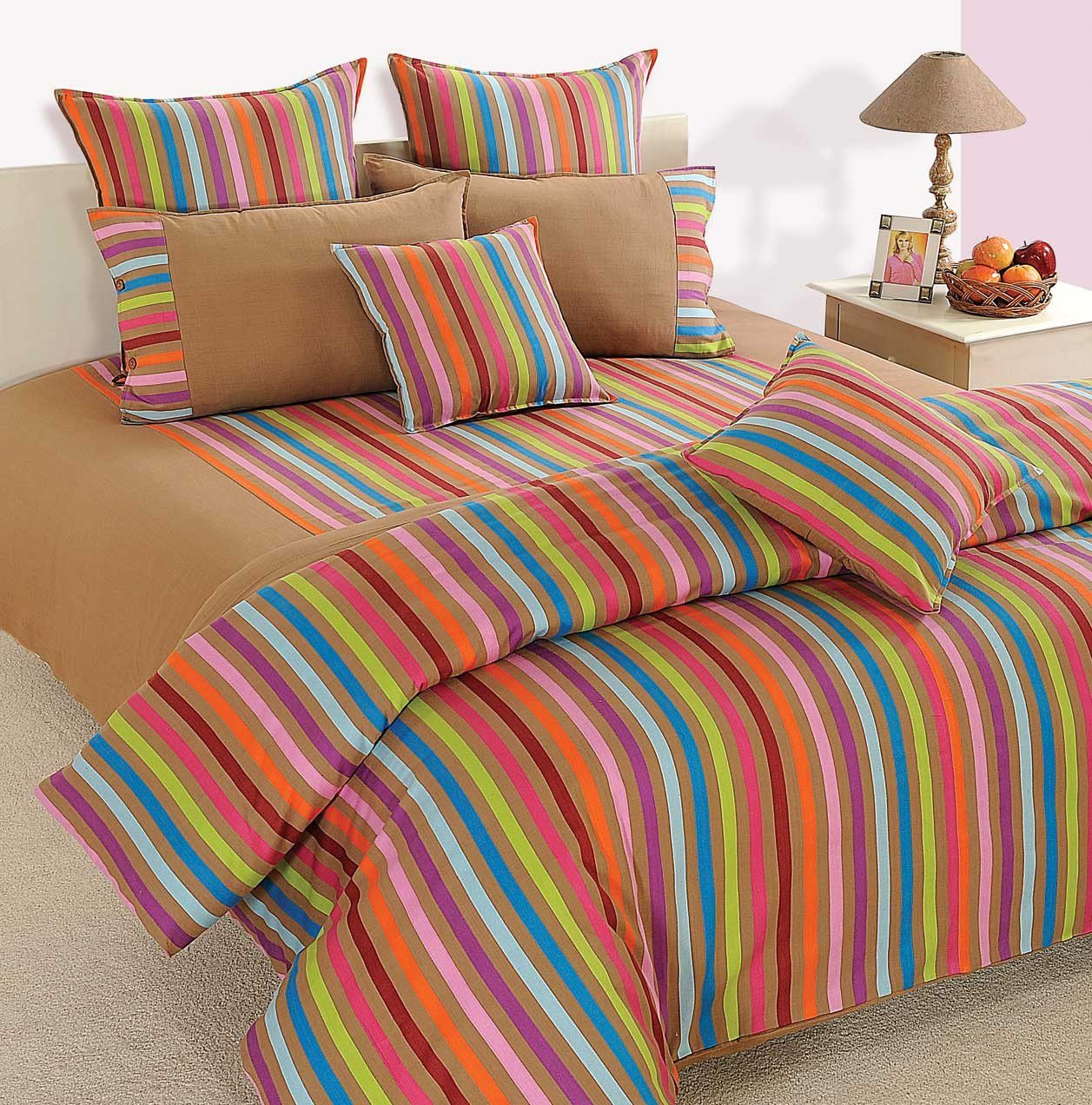 Canopus Multi Color Striped Duvet Cover Flickdeal New Zealand