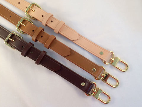 1 inch Adjustable vachetta leather replacement straps for Louis Vuitton Monogram – ValueBeltsPlus