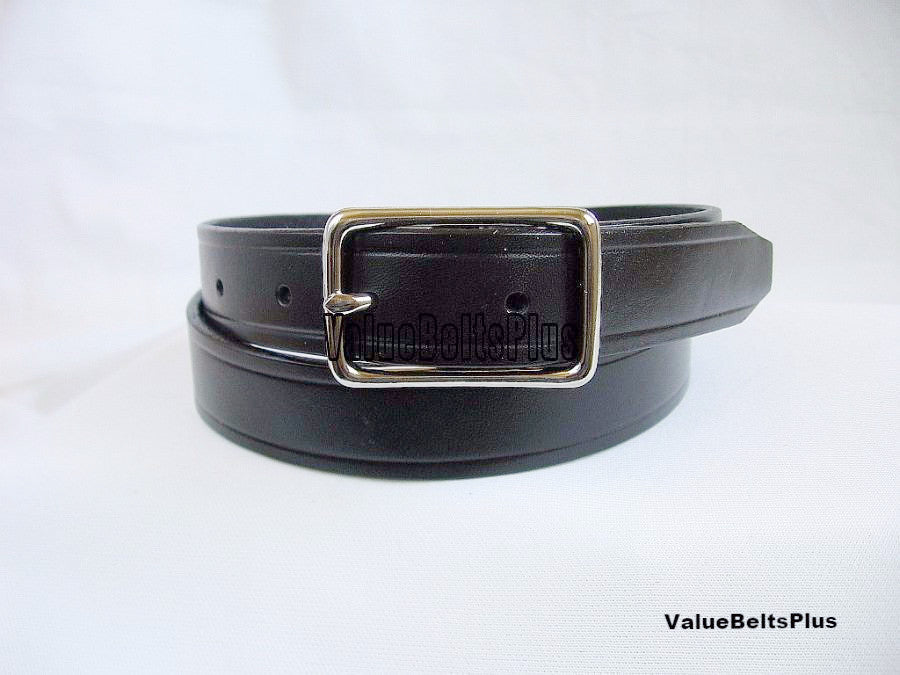 The Roller Buckle Belt , Black Full Grain Leather