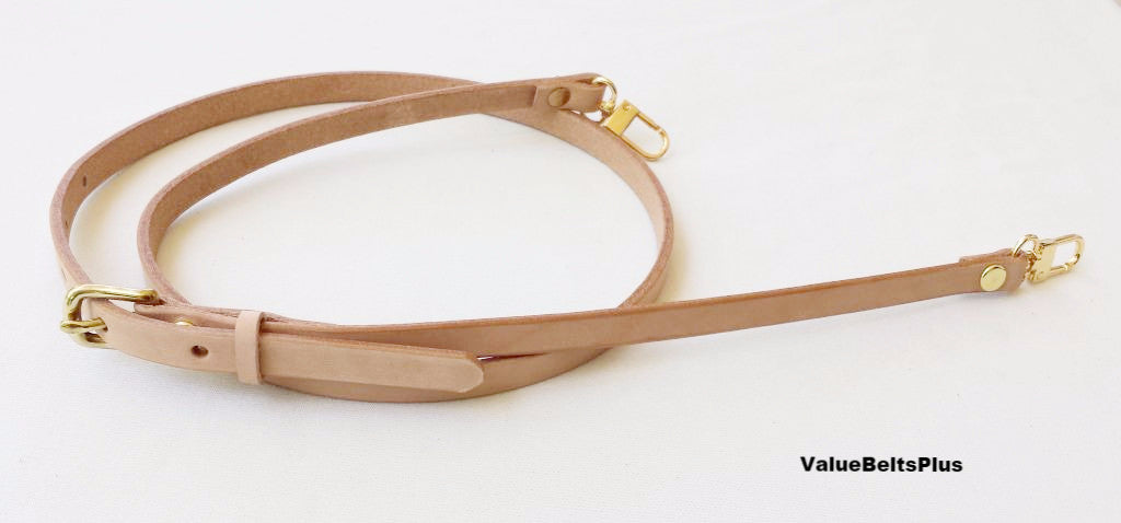 3/8 in. Vachetta Leather Adjustable Cross Body Purse Bag Replacement S – ValueBeltsPlus