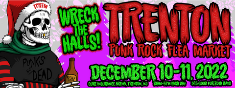 trenton punk rock flea market flyer for december 10 and 11 2022