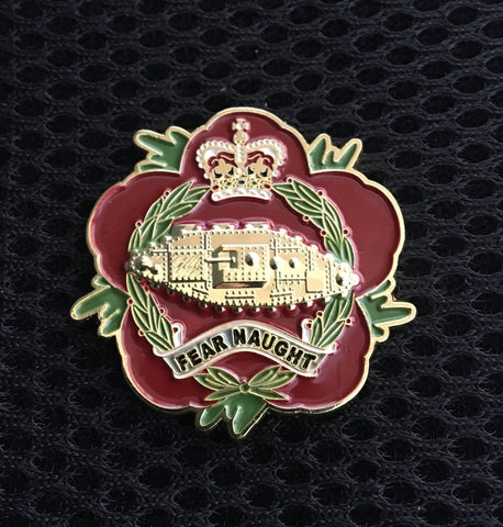 Royal Tank Regiment Rtr G Flower Of Remembrance British Army Infantry Regimental Pin Badge