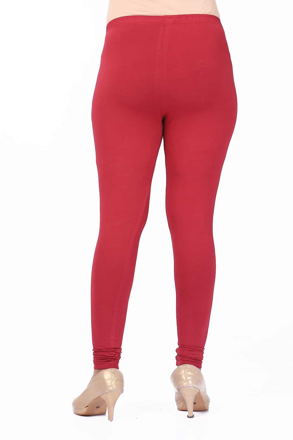 Red Ankle Length Leggings | NAFAL01-Red | Cilory.com