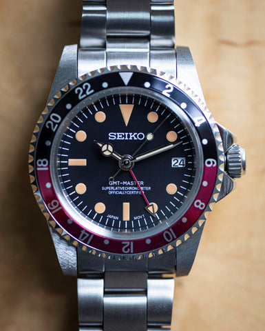 Custom Seiko Mod Vintage GMT Watch