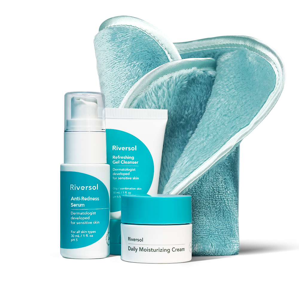 Redness Control Starter Trio and Microfibre Facecloth - Riversol product image