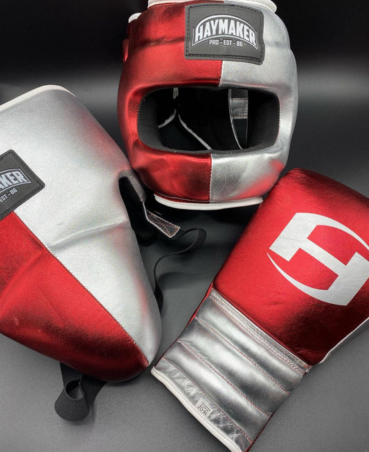 METALLIC | PRO EDITION | SPARRING SET | 100% LEATHER – HAYMAKER BOXING