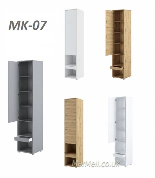 MK-07 Tall Storage, Cabinet for Vertical Wall Bed, fold down bed, marmell.co.uk