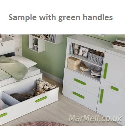 Set RP2 colour sample, green handles, marmell