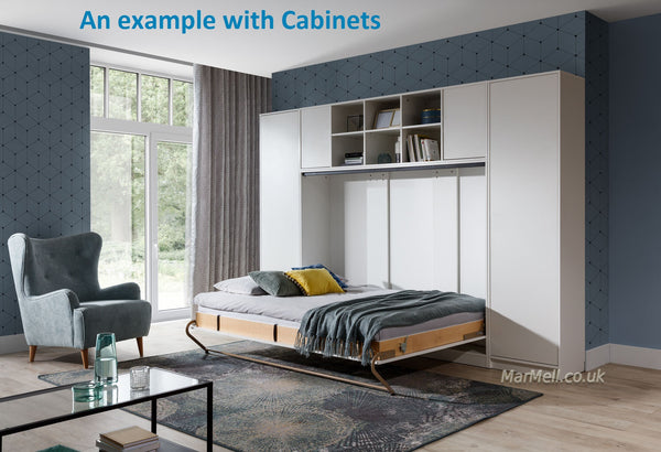 double horizontal wall bed with cabinets fold down Murphy Space Saving hidden fold away folding convertible bed marmell