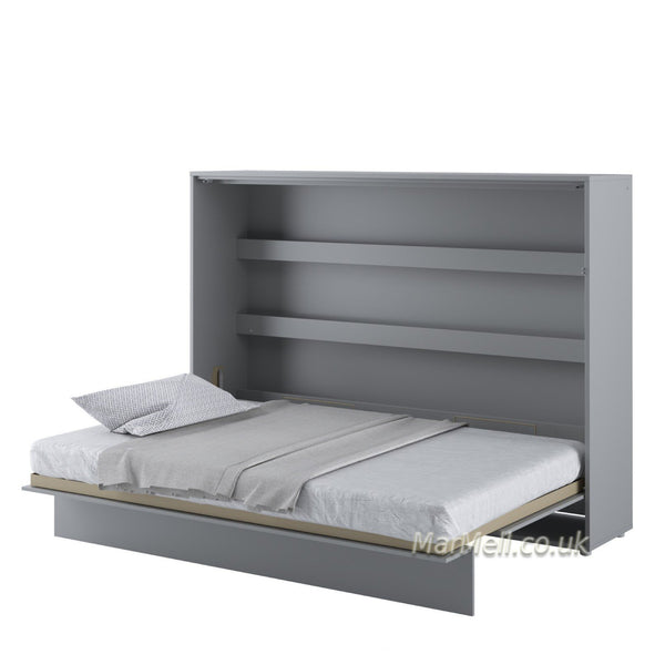 horizontal wall bed, space saving bed, hidden bed, folding bed