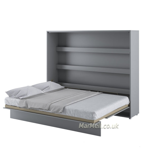 horizontal king size wall bed Murphy bed space saving folding bed with shelves
