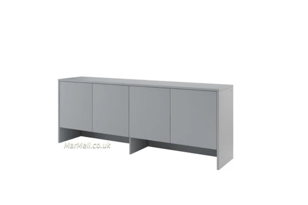 over bed unit for horizontal wall bed top cabinet grey marmell furniture