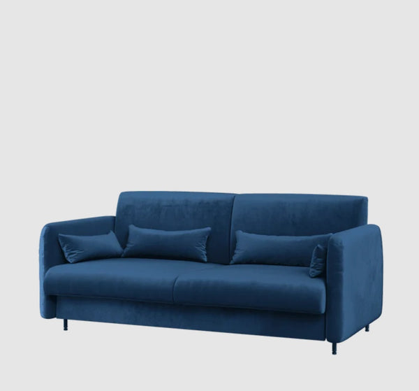 sofa, upholstered sofa, sofa for wall bed, navy, marmell furniture