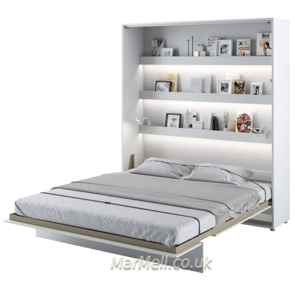 super king size wall bed 180cm Murphy bed space saving bed white open