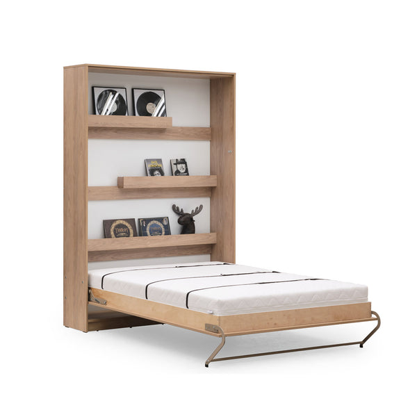 vertical double wall bed, Murphy bed, space saving bed, folding bed