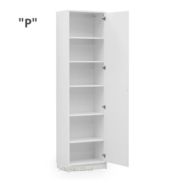 white side cabinet wall unit storage with shelves for wall beds marmell