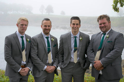 Custom Wedding neckTies by MIZU  groom and groomsmen