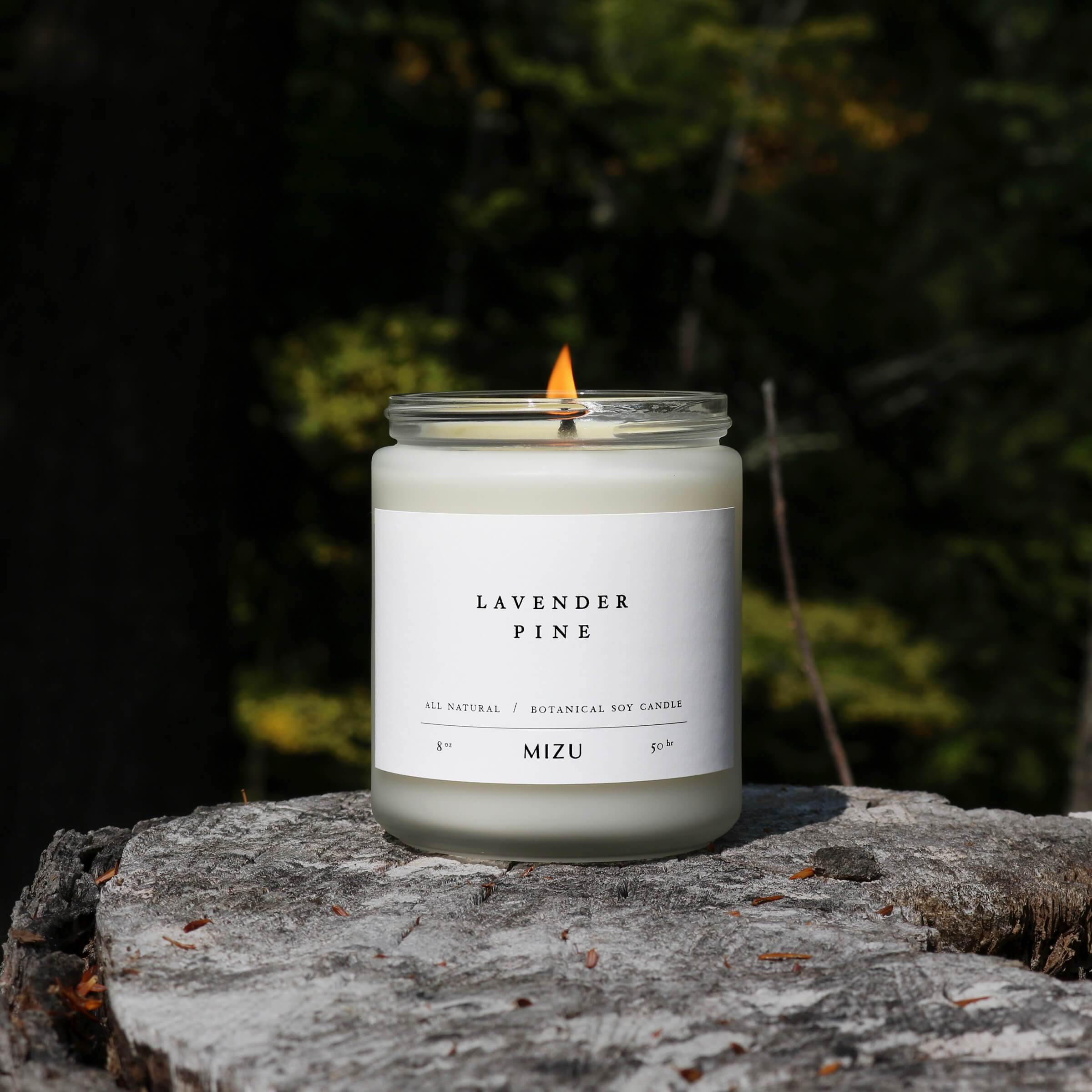 SECONDS SALE: Lavender Pine Essential Oil Candle