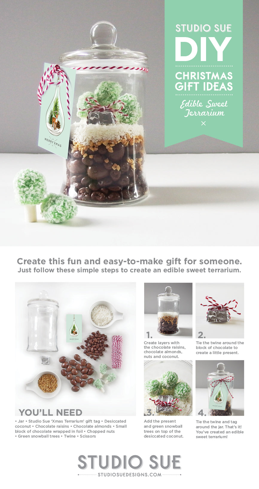 DIY Xmas Edible Terrarium