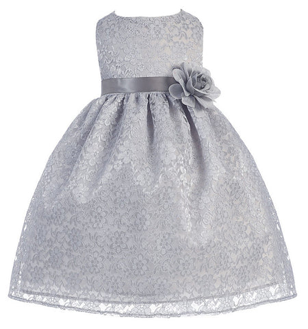 silver baby girl dress