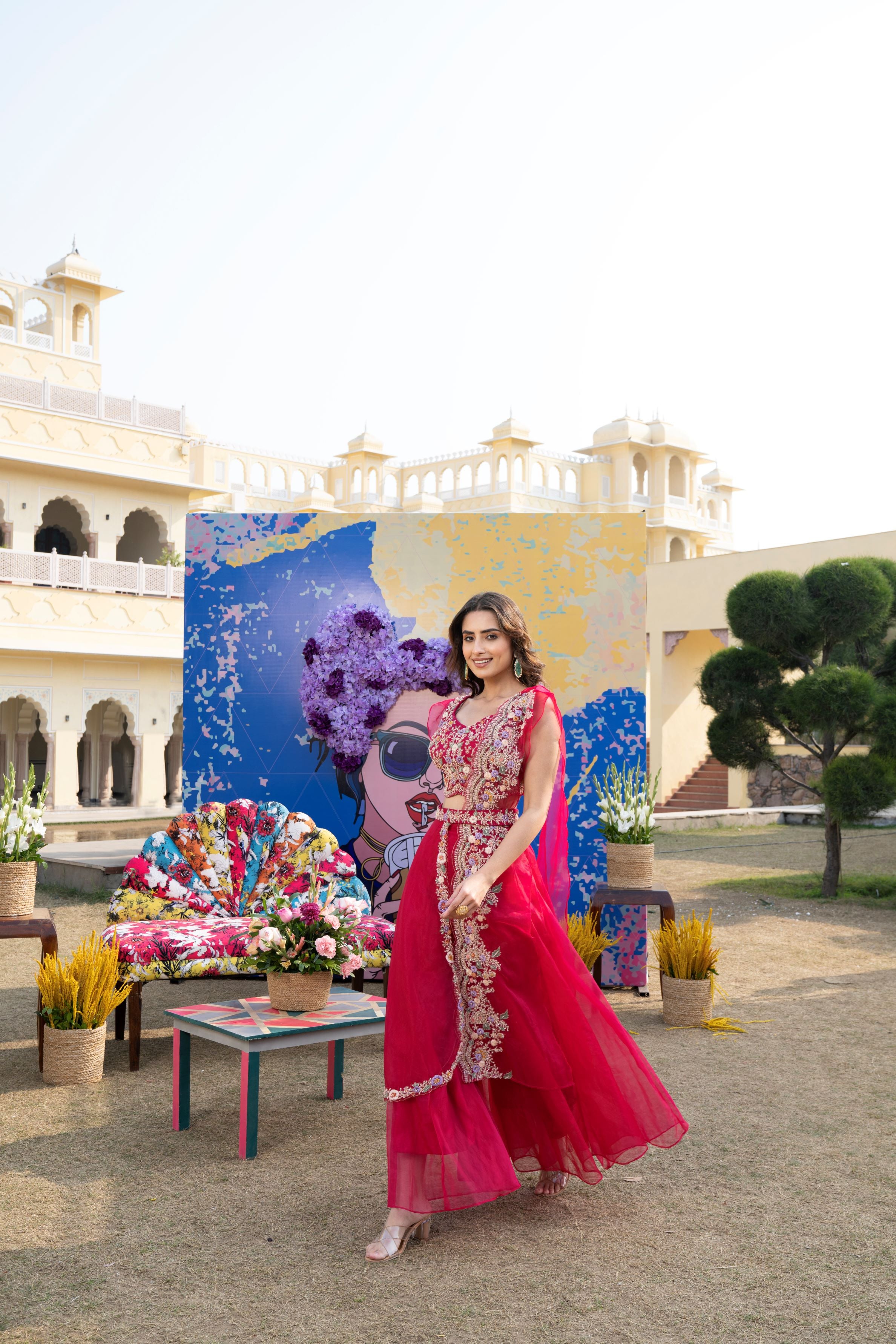 Raksha Wedding Wear Kids Satin Palazzo Set at Rs 1195/piece in