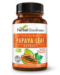 Papaya Leaf Extract Capsules 10X Strength - 600mg -Boost Platelets, Digestion & Immunity - Herbal Goodness