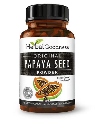 Papaya Seed Capsules - Healthy Cleanse, Liver Support - Herbal Goodness Capsules Herbal Goodness 