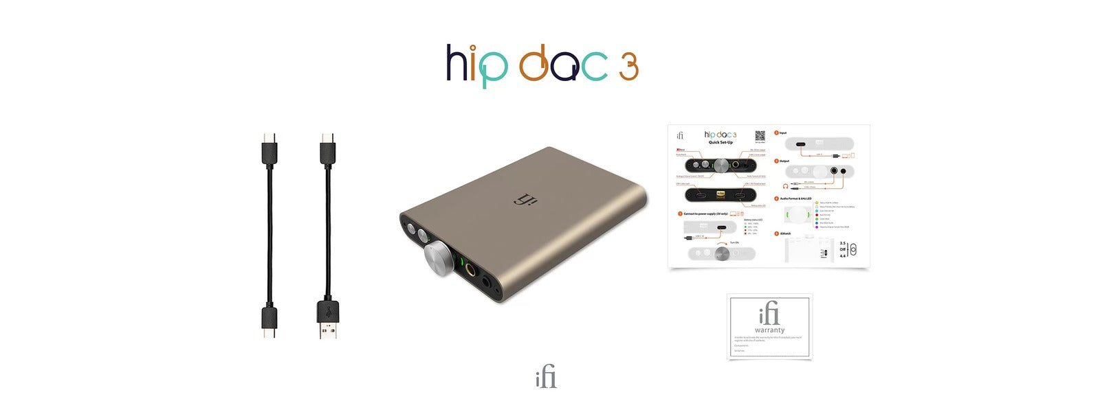 ifi audio hip dac 3 accessories and warranty card