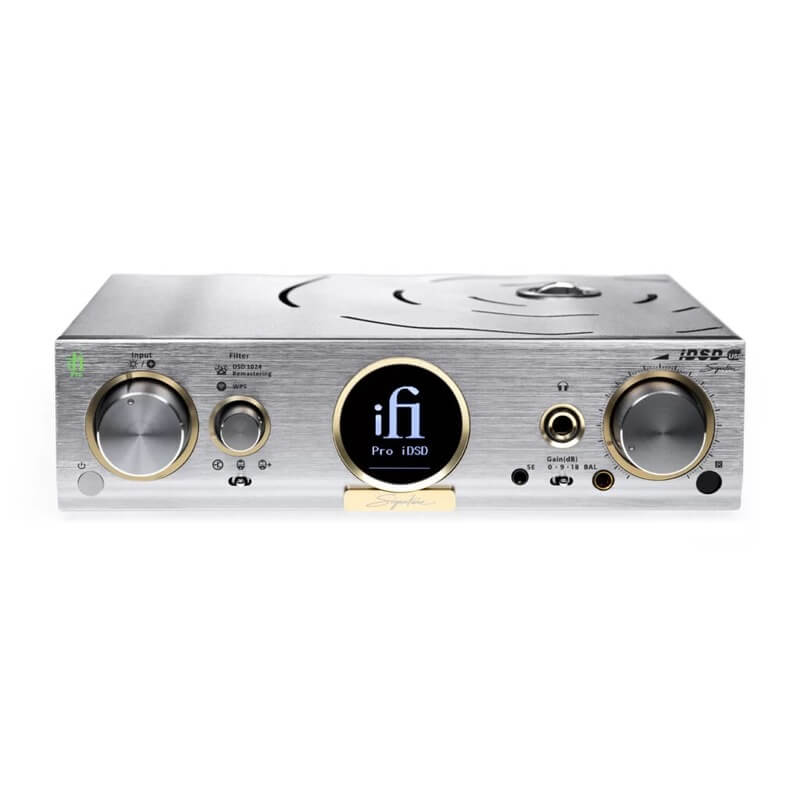 ifi audio pro idsd signature desktop dac amp front view