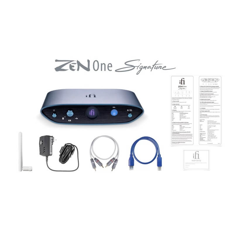 ifi audio zen one signature dac accessories and warranty card