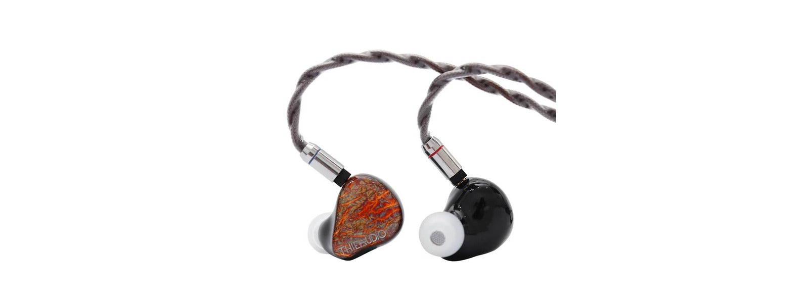 thieudio monarch mkii iem front and back shells view with cables